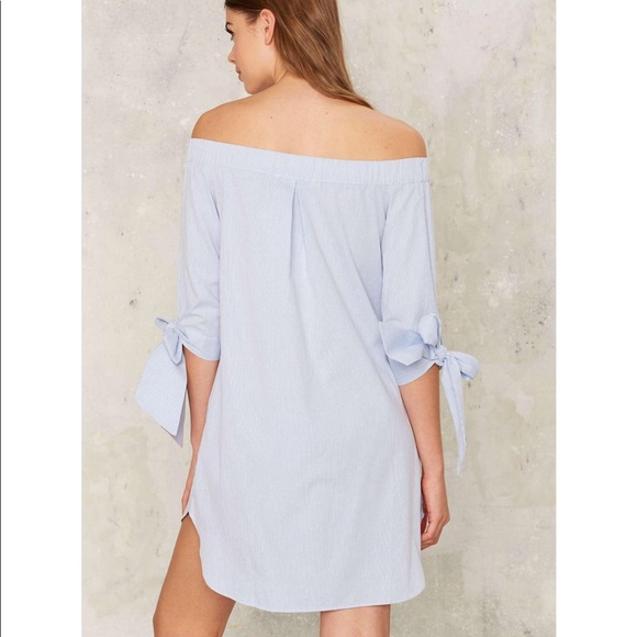 Sasha off the shoulder shirt dress - Picture 3 of 5